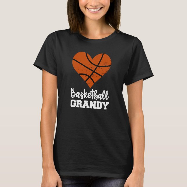 Basketball Grandy Basketball Heart Grandma Grandy T-Shirt (Vorderseite)
