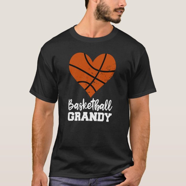 Basketball Grandy Basketball Heart Grandma Grandy T-Shirt (Vorderseite)