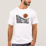 Basketball Graphic T Shirt With Crashing Ball Desi<br><div class="desc">Elevate your sports style with this dynamic basketball t shirt featuring a bold classic college style text and a graphic of a basketball smashing through a cracked wall the energetic and modern design is perfect for players fans or anyone who loves the game making it an ideal choice for court...</div>