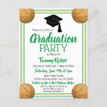 Basketball Green & Gold Graduation Party