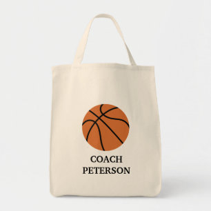 BASKETBALL Grocery Tote Bag - einen Namen hinzufüg Tragetasche