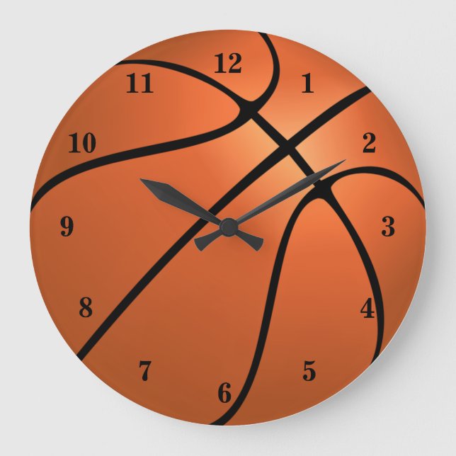Basketball Große Wanduhr (Vorderseite)