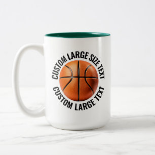 Basketball & Großer Text JÄGERGRÜN 425g Custom Zweifarbige Tasse