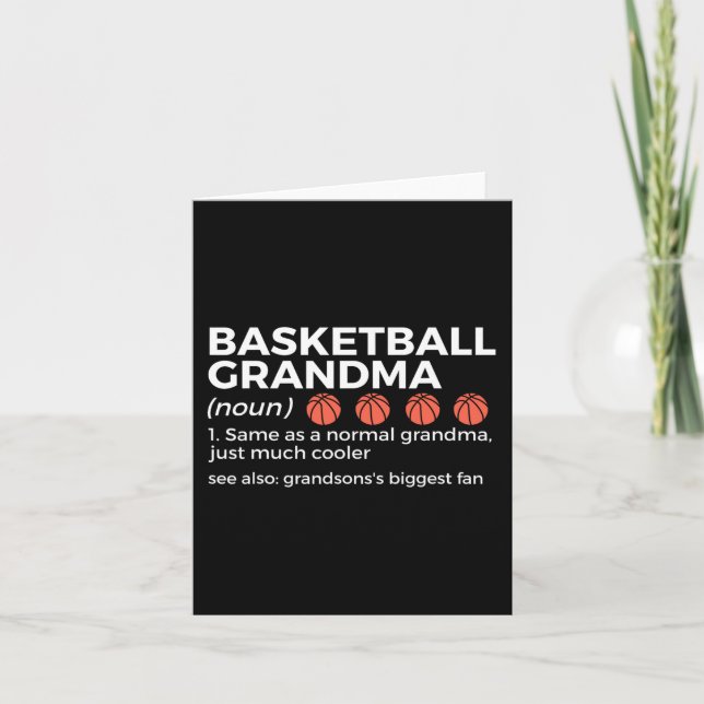 Basketball Großmutter Definition Großmutter Karte (Vorderseite)