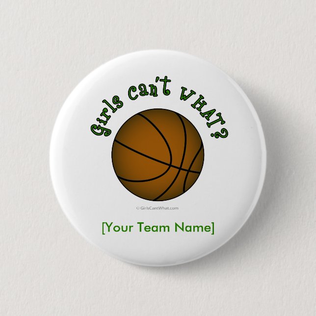 Basketball - Grün Button (Vorderseite)
