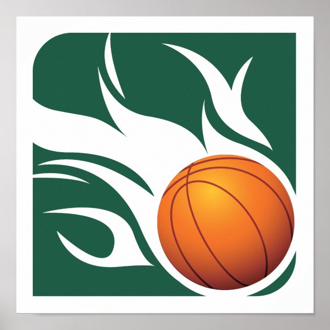 Basketball grün und weiß poster (Vorne)