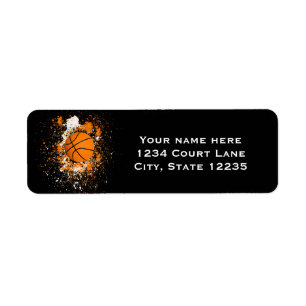 Basketball Grunge Farbspritzer Orange Schwarz Cool