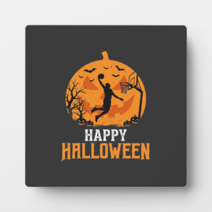 Basketball Halloween Dunk Kürbis Design_1 Fotoplatte