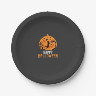 Basketball Halloween Dunk Kürbis Design_1 Pappteller