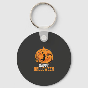 Basketball Halloween Dunk Kürbis Design_1 Schlüsselanhänger