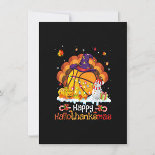 Basketball Halloween Erntedank Hallot Einladung