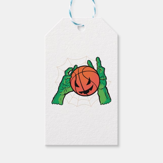 Basketball Halloween Geschenkanhänger (Vorderseite)