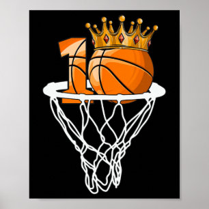 Basketball Happy 10. Geburtstag Boy Ball 10 Jahre Poster