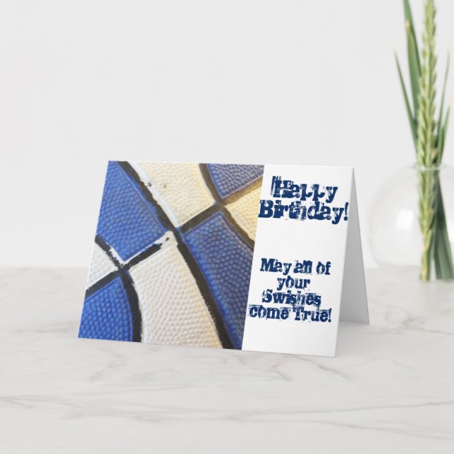 Basketball Happy Birthday Card Karte (Vorderseite)