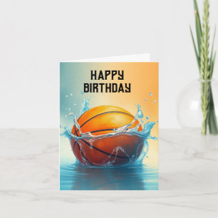 Basketball Happy Birthday Hitze Wasser Karte