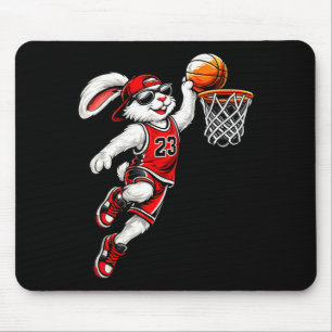 Basketball-Hase Ostern Lustiger Dunking-Kaninchen  Mousepad