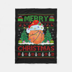 Basketball hässlicher Weihnachtspullover Srts Spie Fleecedecke