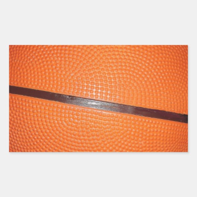Basketball-Haut Rechteckiger Aufkleber (Vorderseite)