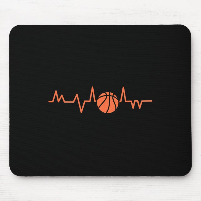 Basketball Heartbeat Ball 1 Mousepad (Vorne)