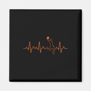 Basketball Heartbeat Basketball Trainer Geschenk f Magnet