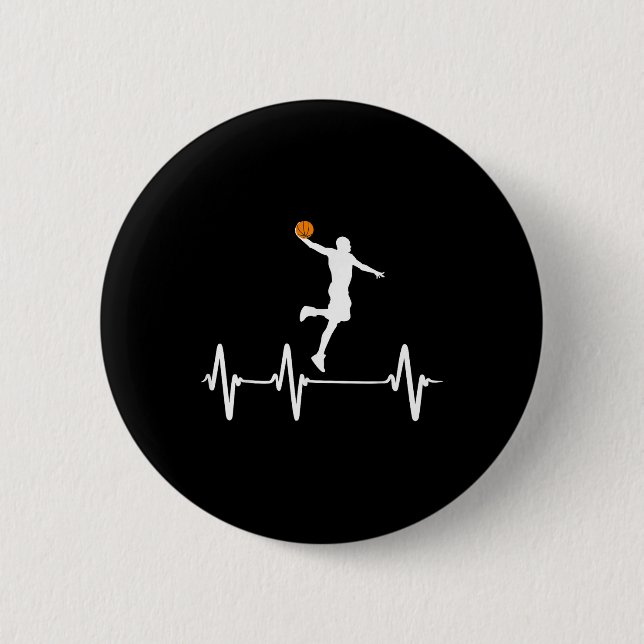 Basketball Heartbeat Button (Vorderseite)