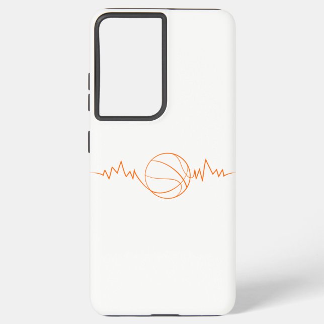 Basketball Heartbeat Design Cooles Geschenk für Sp Samsung Galaxy Hülle (Rückseite)