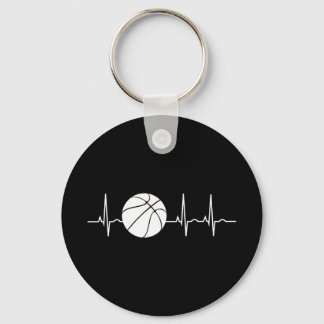 Basketball Heartbeat Ekg Basketballtrainer Schlüsselanhänger