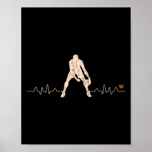 Basketball Heartbeat Geschenk für den Spieler 1 Poster