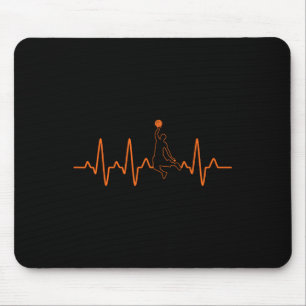 Basketball Heartbeat Geschenk für Männer und Fraue Mousepad