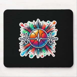 Basketball Heartbeat - Ideal für Sport Mousepad