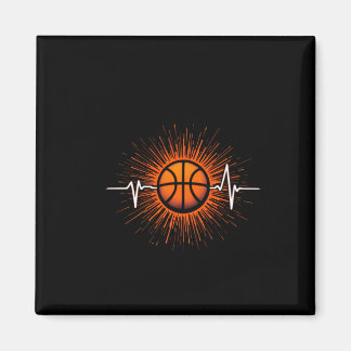 Basketball Heartbeat - Liebe für das Game-T-Shirt Magnet