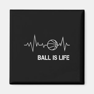 Basketball Heartbeat Mein Leben Baller spielen Magnet