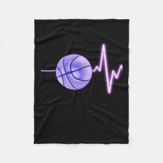 Basketball Heartbeat - Neuester Funny Basketball Fleecedecke