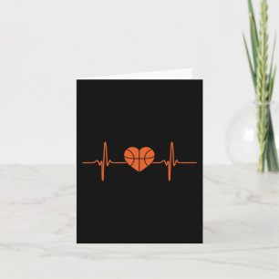 Basketball Heartbeat Sport Motive Karte