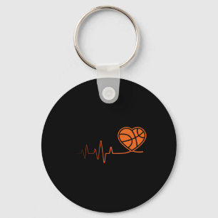 Basketball Heartbeat Sport Motive Schlüsselanhänger