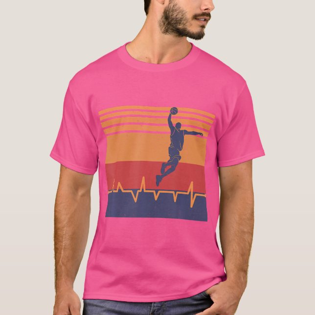 Basketball Heartbeat T-Shirt (Vorderseite)