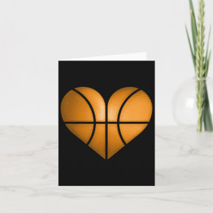 Basketball-Herz-Design Lustiges Geschenk für Valen Karte