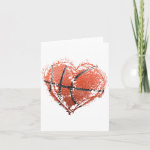 Basketball Herz Frohen Valentinstag Basketball  Karte