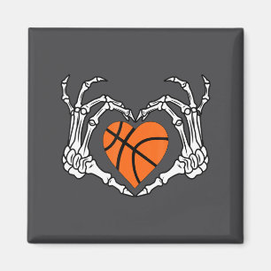 Basketball Herz Skelett Hand Männer Jungen Kinder Magnet
