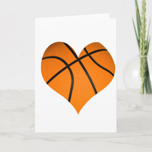 Basketball Herzförmig Karte