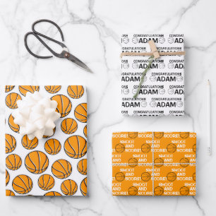 Basketball Herzlichen Glückwunsch Packpapier Blätt Geschenkpapier Set