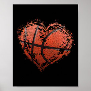 Basketball Herzlichen Glückwunsch Valentinstag Bas Poster
