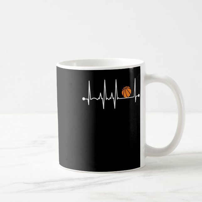 Basketball-Herzschlag 1 Kaffeetasse (Rechts)