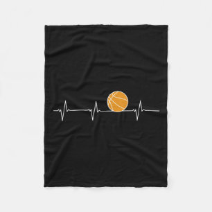 Basketball Herzschlag - Ball Ecg Puls für Lüfter Fleecedecke