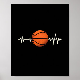 Basketball-Herzschlag - Liebe für das T-Shirt 1 Poster