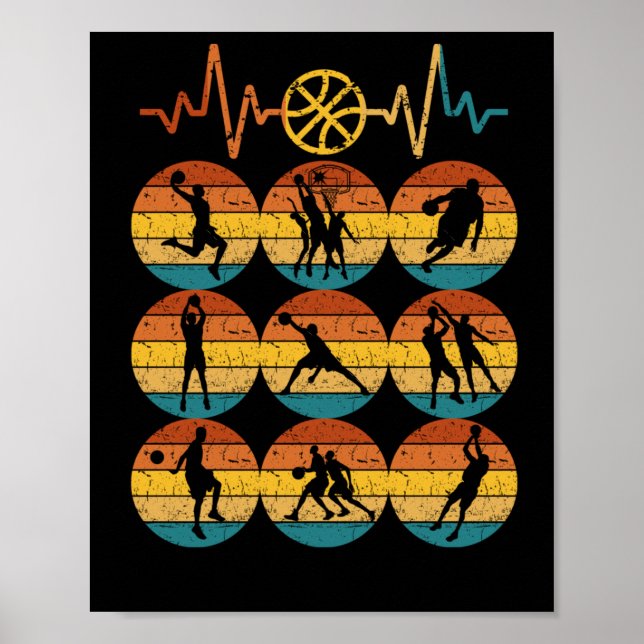 Basketball Herzschlag Poster (Vorne)