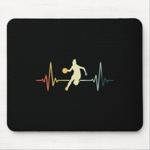Basketball Herzschlag Vintage Mousepad