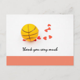 Basketball Hochzeit mit Liebe Rote Herzen Postkarte