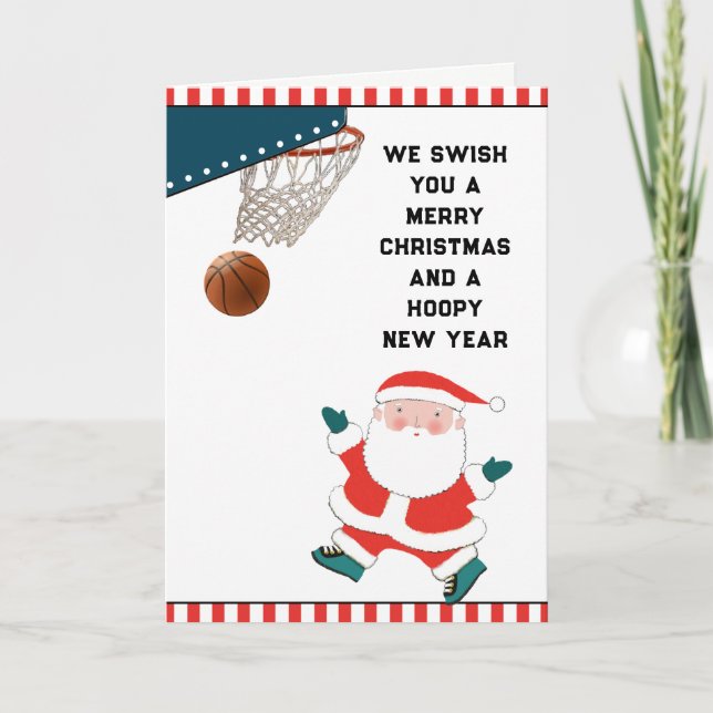 Basketball Holiday Cards Feiertagskarte (Vorderseite)
