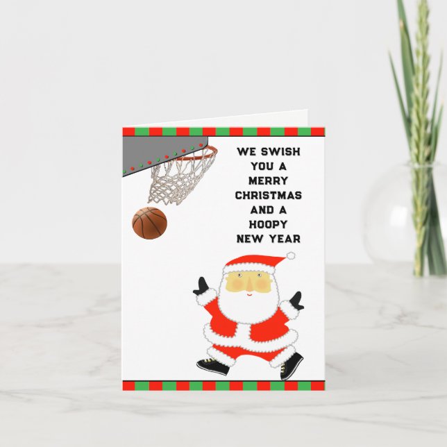 Basketball Holiday Cards Feiertagskarte (Vorderseite)
